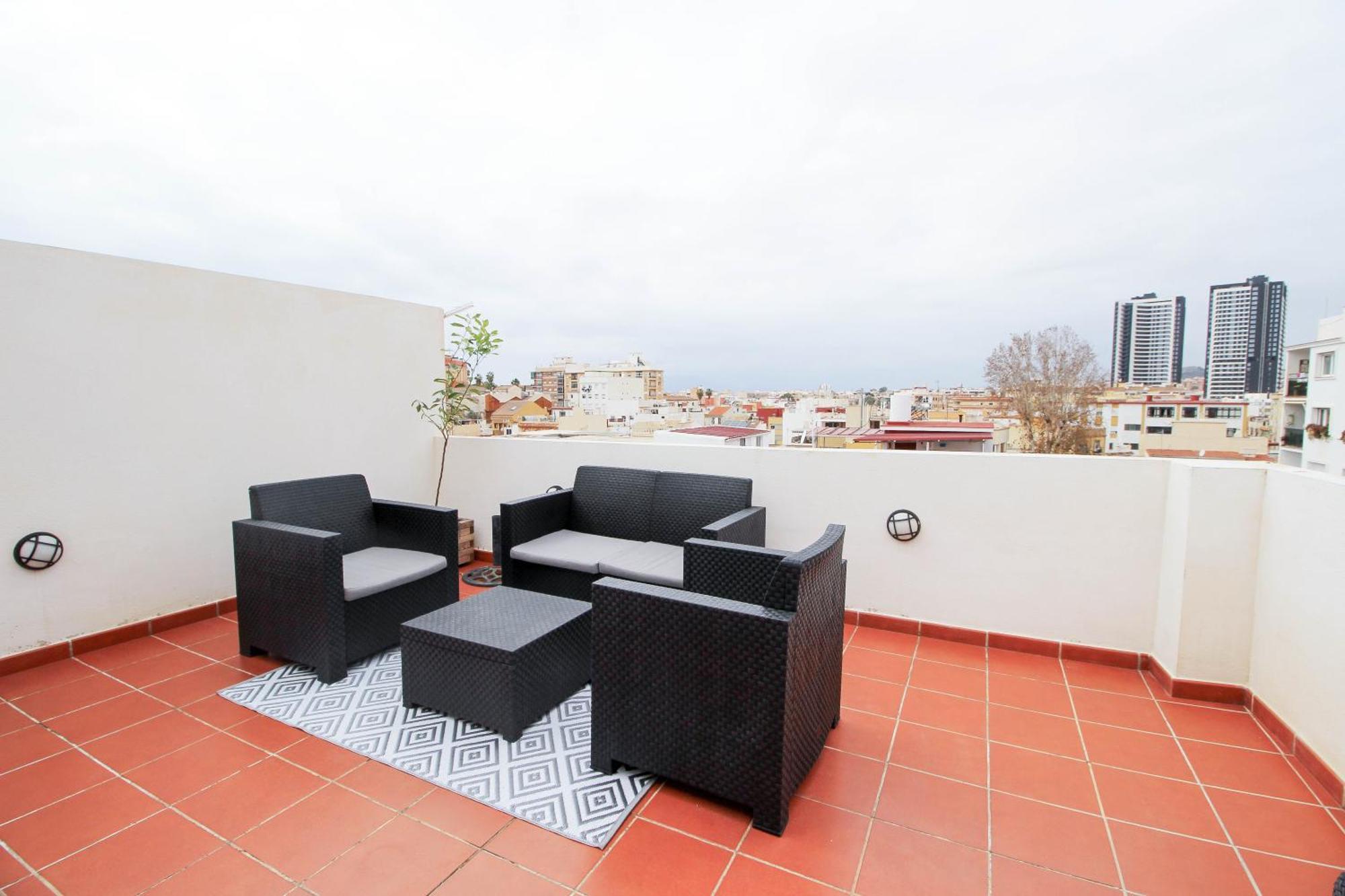 Barcelo 30, Terrace, Center, Garage On Request, Quite Neighborhood, Ba Apartment Malaga Bagian luar foto